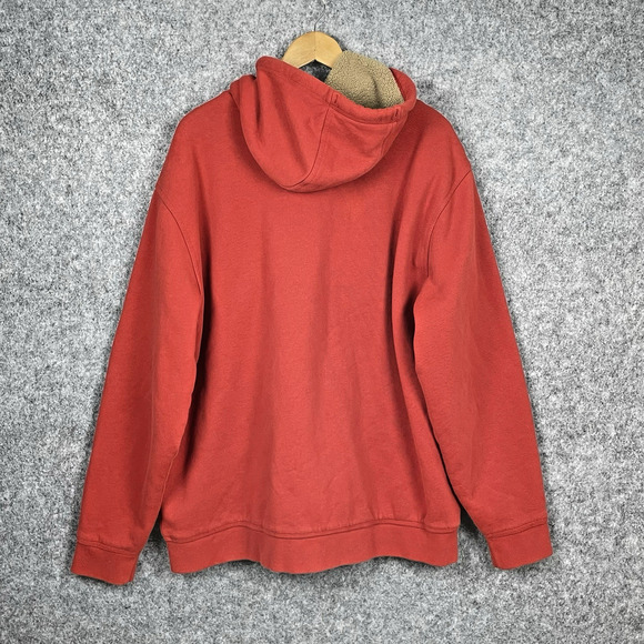 LL Bean Mens Katahdin Iron Works Hooded Sweatshirt Sz XLT Fleece Lined Workwear - Picture 3 of 9